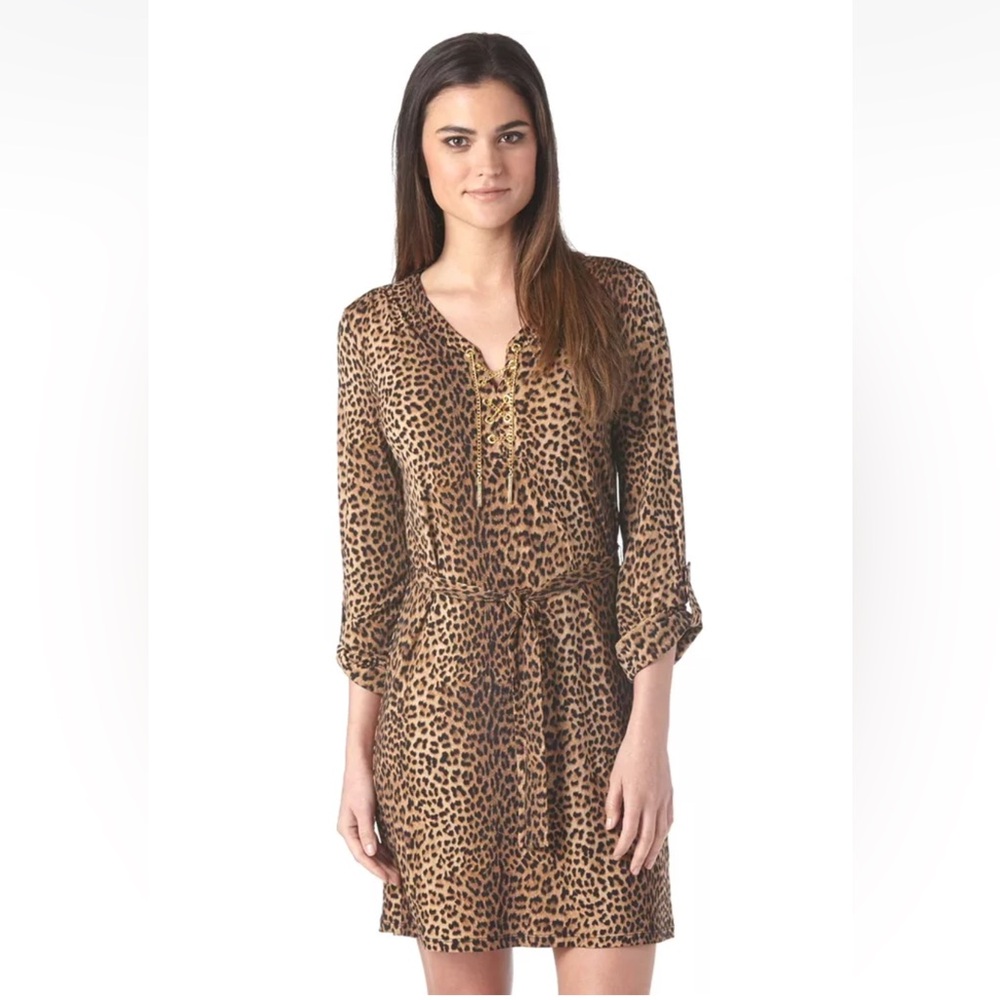 Michael Kors Ladies Size 1X Leopard Print Casual Dress